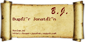Bugár Jonatán névjegykártya
